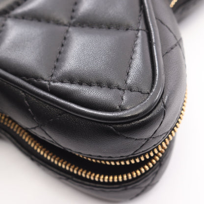 マトラッセ 星型 チェーンショルダーバッグ ラムスキン ブラック ゴールド金具 シャネル バッグ CHANEL