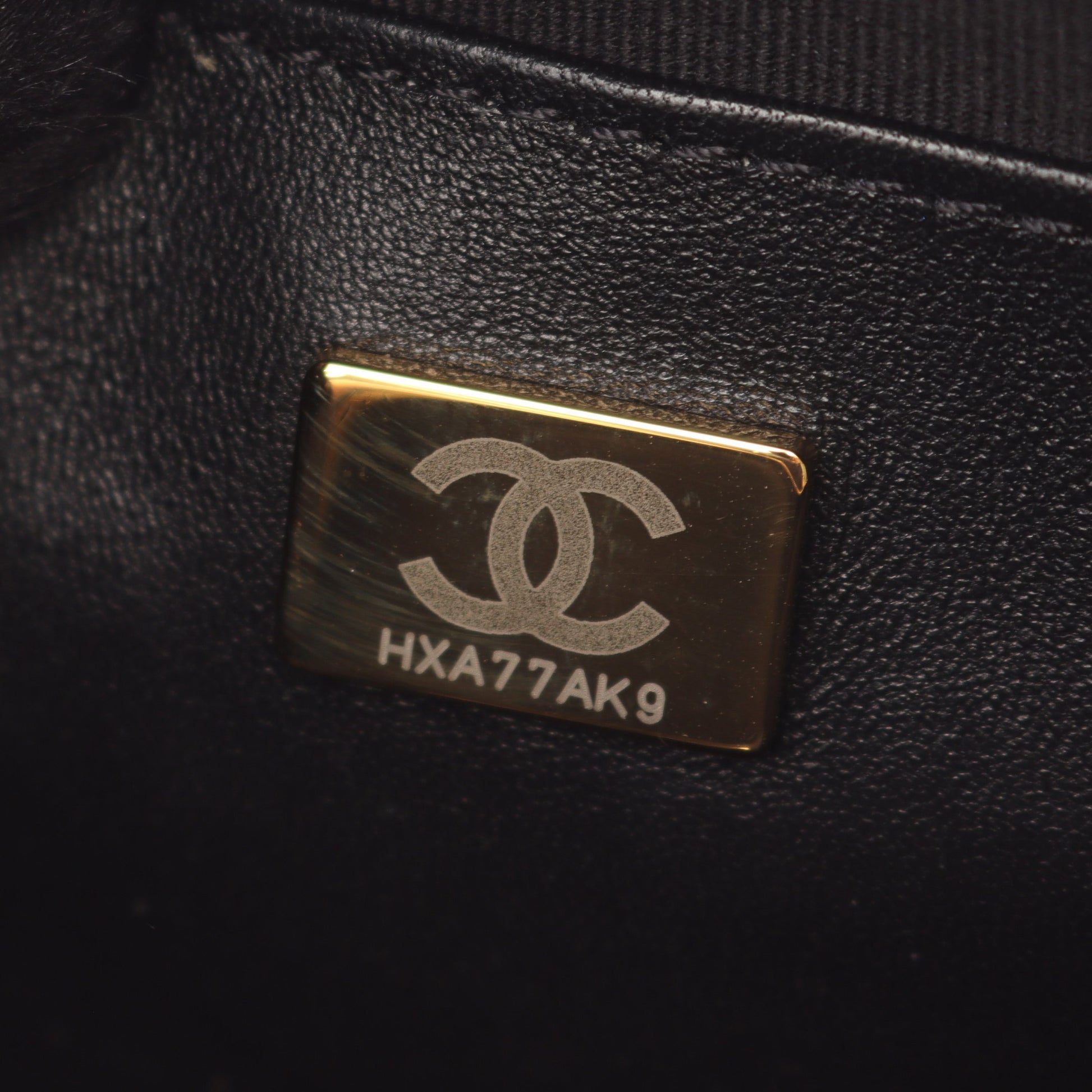 マトラッセ 星型 チェーンショルダーバッグ ラムスキン ブラック ゴールド金具 シャネル バッグ CHANEL