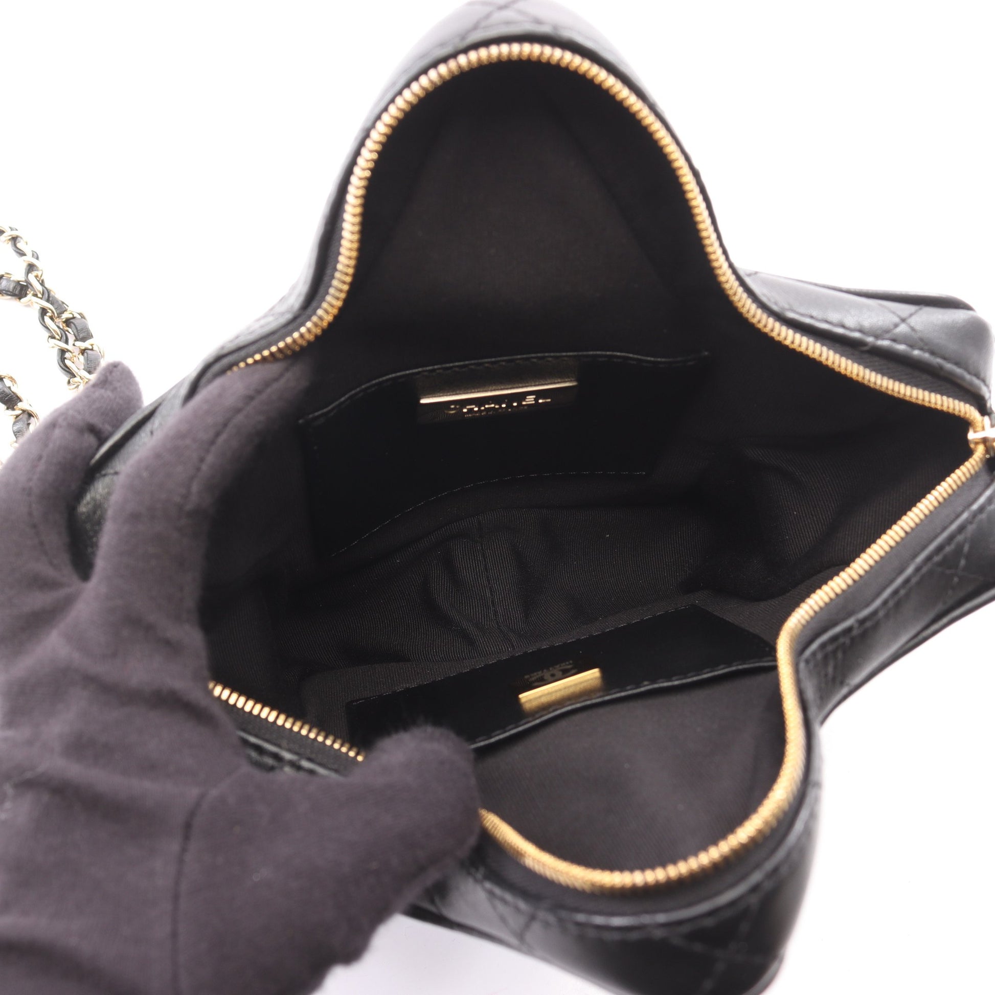 マトラッセ 星型 チェーンショルダーバッグ ラムスキン ブラック ゴールド金具 シャネル バッグ CHANEL