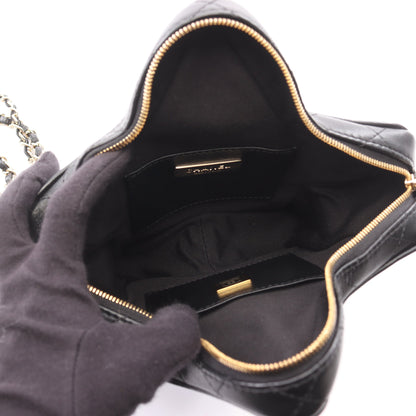 マトラッセ 星型 チェーンショルダーバッグ ラムスキン ブラック ゴールド金具 シャネル バッグ CHANEL