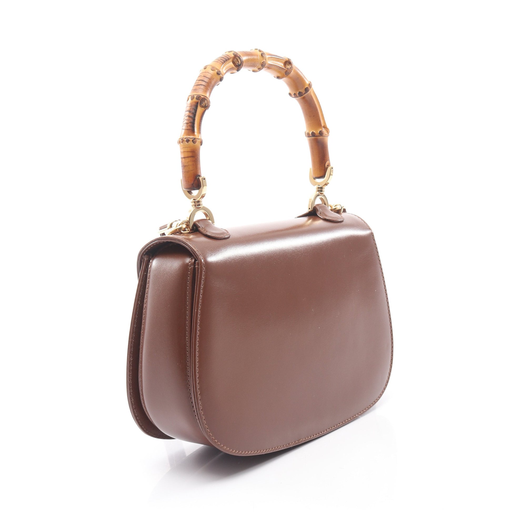バンブー 2WAY ハンドバッグ レザー ブラウン グッチ バッグ GUCCI