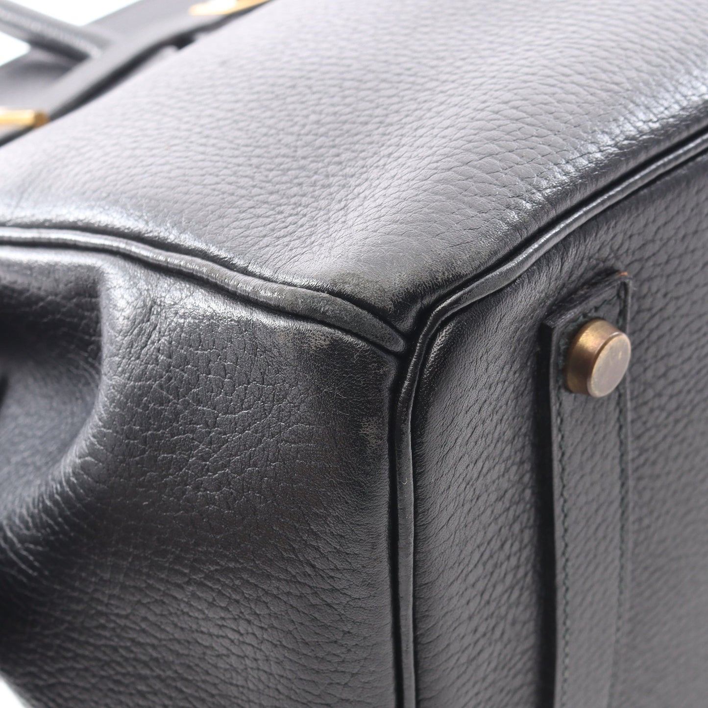 バーキン35 ハンドバッグ アルデンヌ ブラック ゴールド金具 ○W刻印 エルメス バッグ HERMES