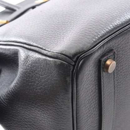 バーキン35 ハンドバッグ アルデンヌ ブラック ゴールド金具 ○W刻印 エルメス バッグ HERMES