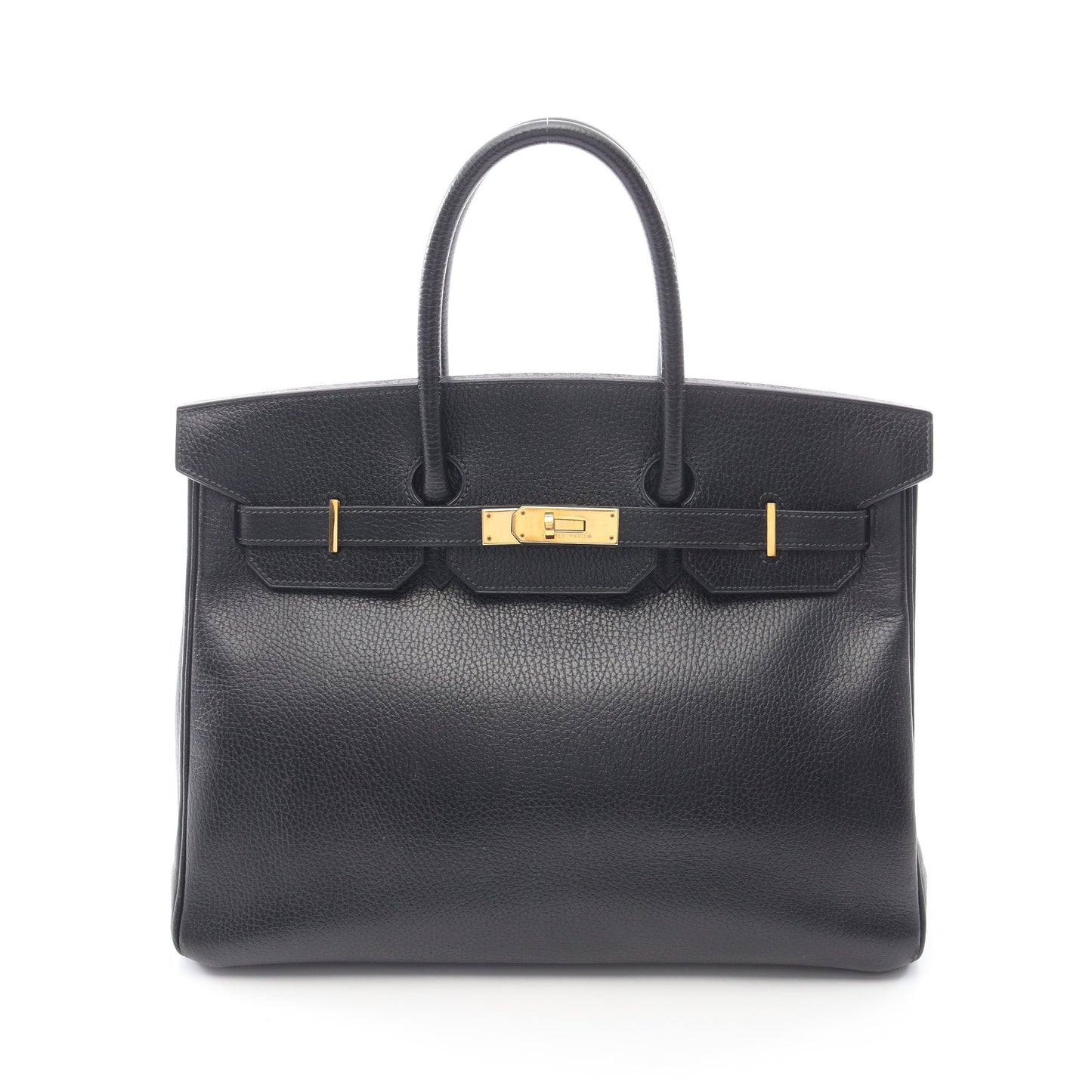 バーキン35 ハンドバッグ アルデンヌ ブラック ゴールド金具 ○W刻印 エルメス バッグ HERMES