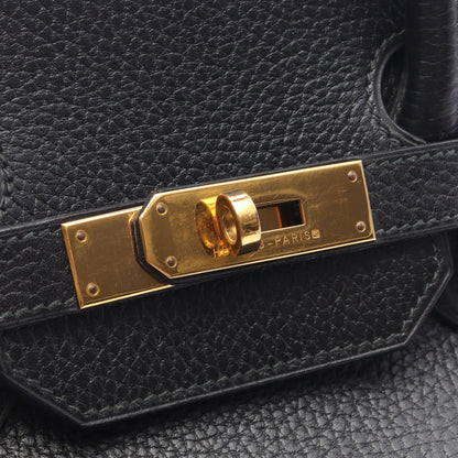 バーキン35 ハンドバッグ アルデンヌ ブラック ゴールド金具 ○W刻印 エルメス バッグ HERMES