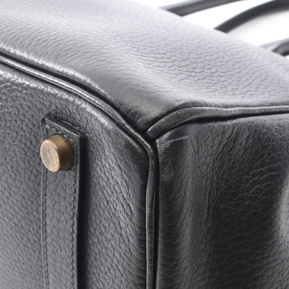 バーキン35 ハンドバッグ アルデンヌ ブラック ゴールド金具 ○W刻印 エルメス バッグ HERMES