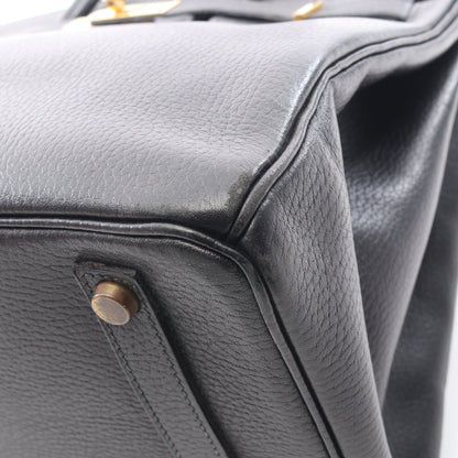 バーキン35 ハンドバッグ アルデンヌ ブラック ゴールド金具 ○W刻印 エルメス バッグ HERMES