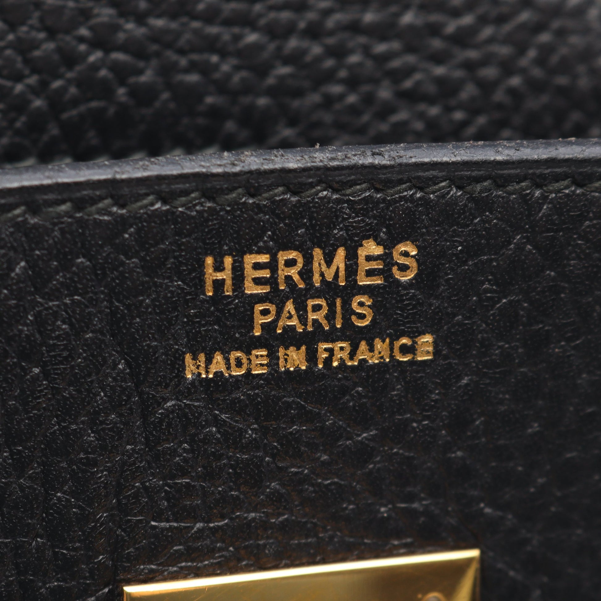 バーキン35 ハンドバッグ アルデンヌ ブラック ゴールド金具 ○W刻印 エルメス バッグ HERMES