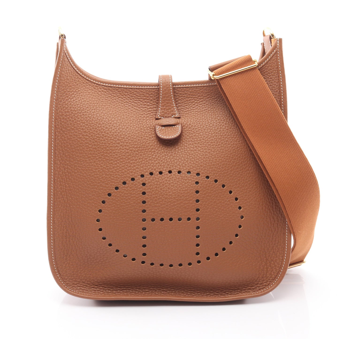 エヴリン 3 トロワ PM ゴールド ショルダーバッグ トリヨンクレマンス ブラウン ゴールド金具 K刻印 エルメス バッグ HERMES