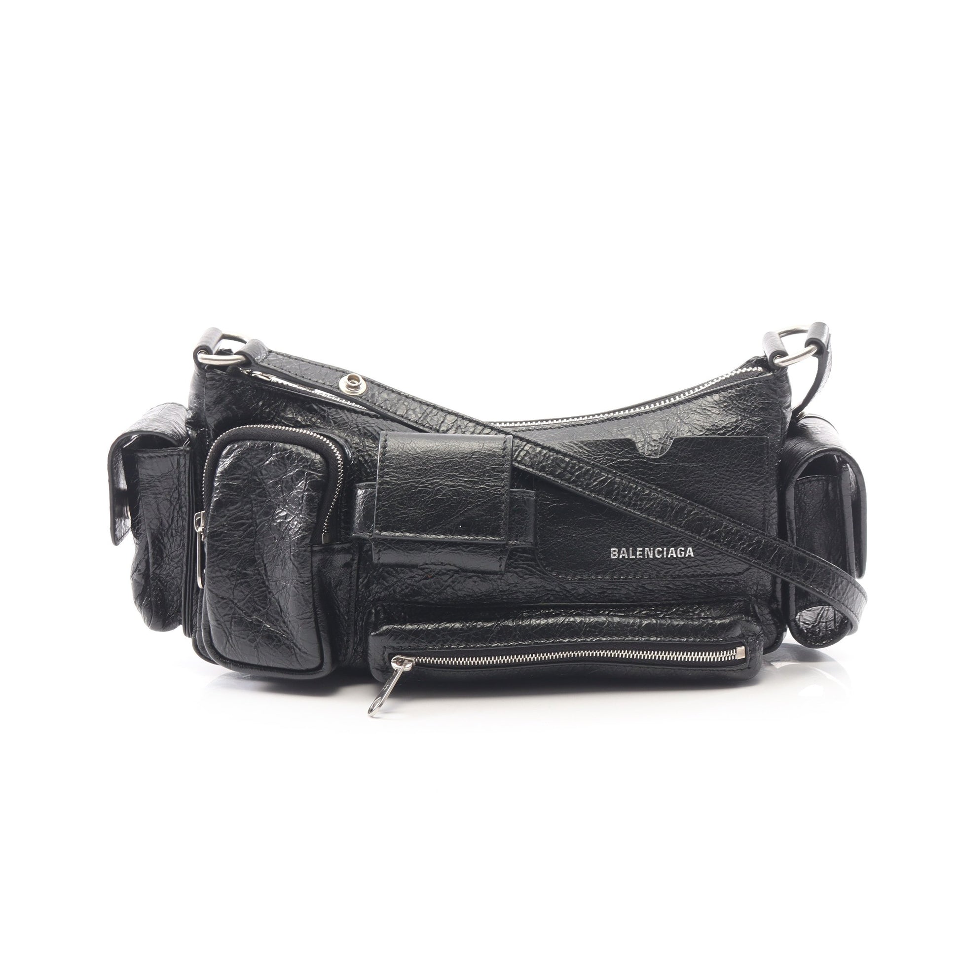 スーパービジー スモール ショルダーバッグ レザー ブラック バレンシアガ バッグ BALENCIAGA