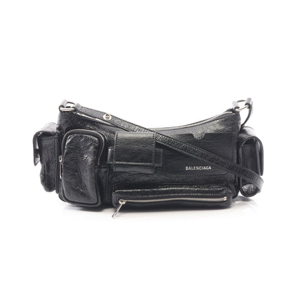 スーパービジー スモール ショルダーバッグ レザー ブラック バレンシアガ バッグ BALENCIAGA