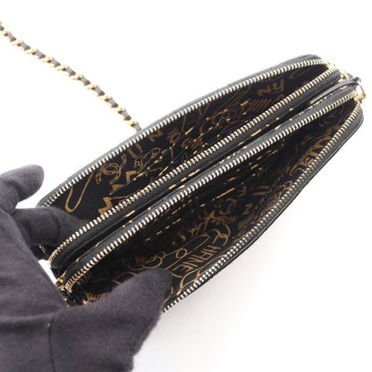マトラッセ チェーンウォレット ラムスキン ブラック ゴールド金具 シャネル バッグ CHANEL