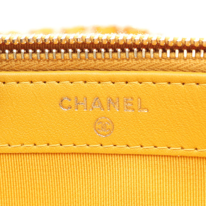 マトラッセ チェーンウォレット キャビアスキン イエロー ゴールド金具 シャネル バッグ CHANEL