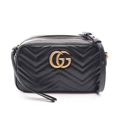 GGマーモント チェーンショルダーバッグ レザー ブラック グッチ バッグ GUCCI
