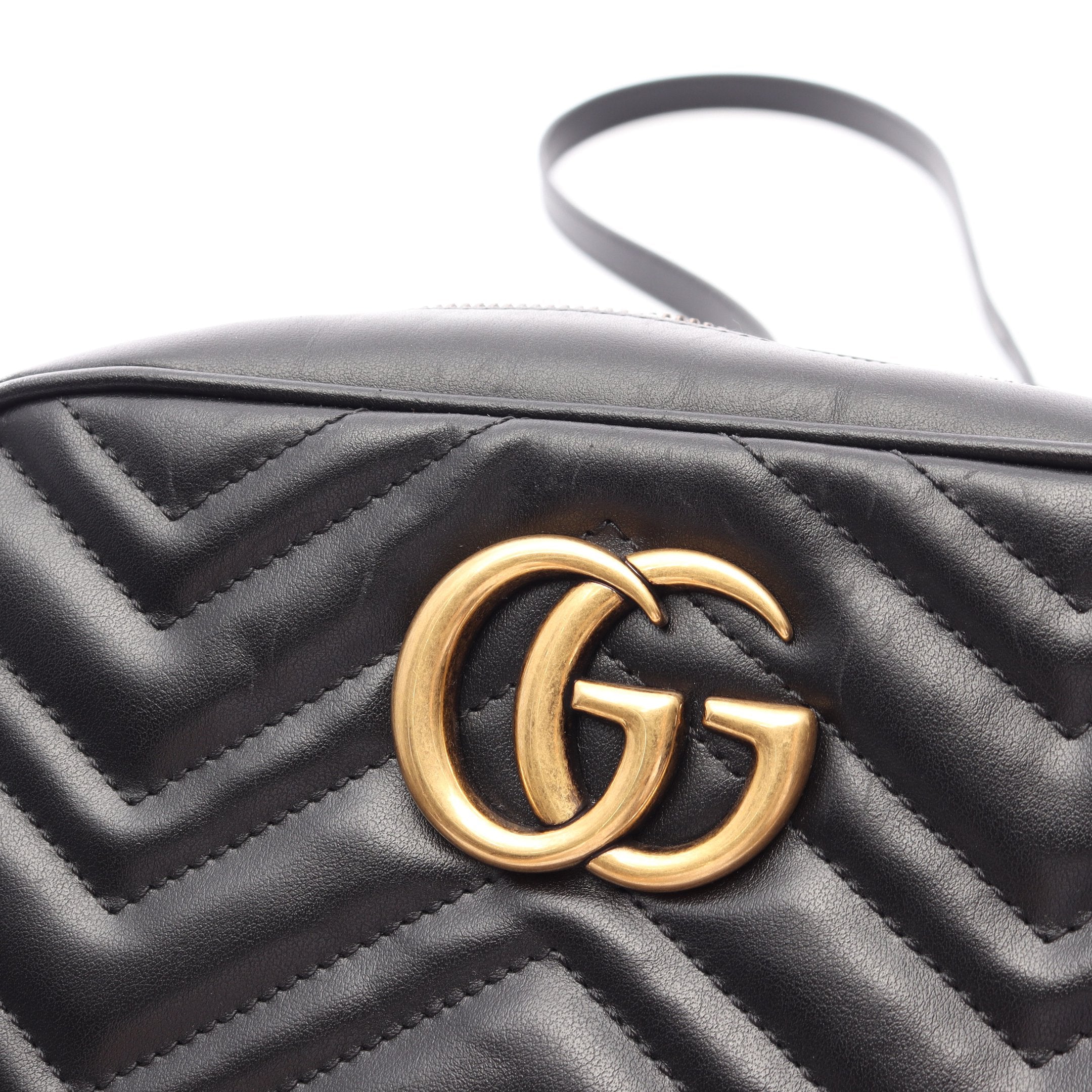タイムセールGUCCI GGマーモント レザー ビジネスバッグ 型番829937 GGマーモント チェーンショルダーバッグ レザー ブラック グッチ – RECLO