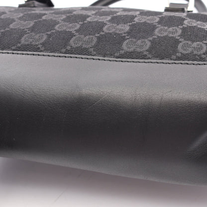 GGキャンバス ミニ ハンドバッグ キャンバス レザー ブラック グッチ バッグ GUCCI