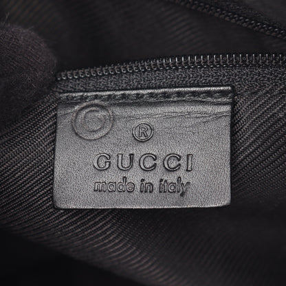 GGキャンバス ミニ ハンドバッグ キャンバス レザー ブラック グッチ バッグ GUCCI