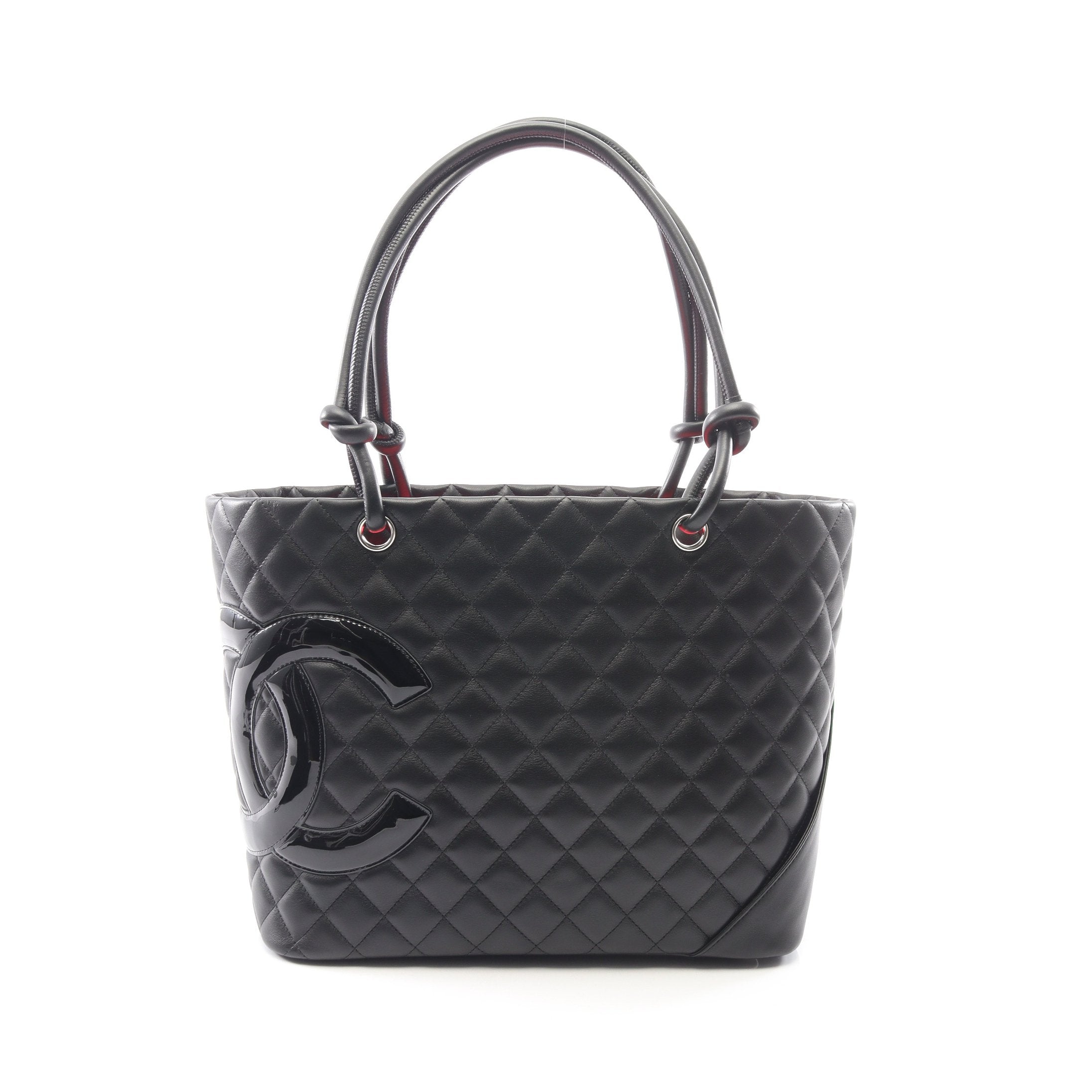 CHANEL トートバッグ ショルダーバッグ カンボンライン ココマーク レザー CAMBON シャネル ショルダーバッグ カンボンライン ブラック ピンク