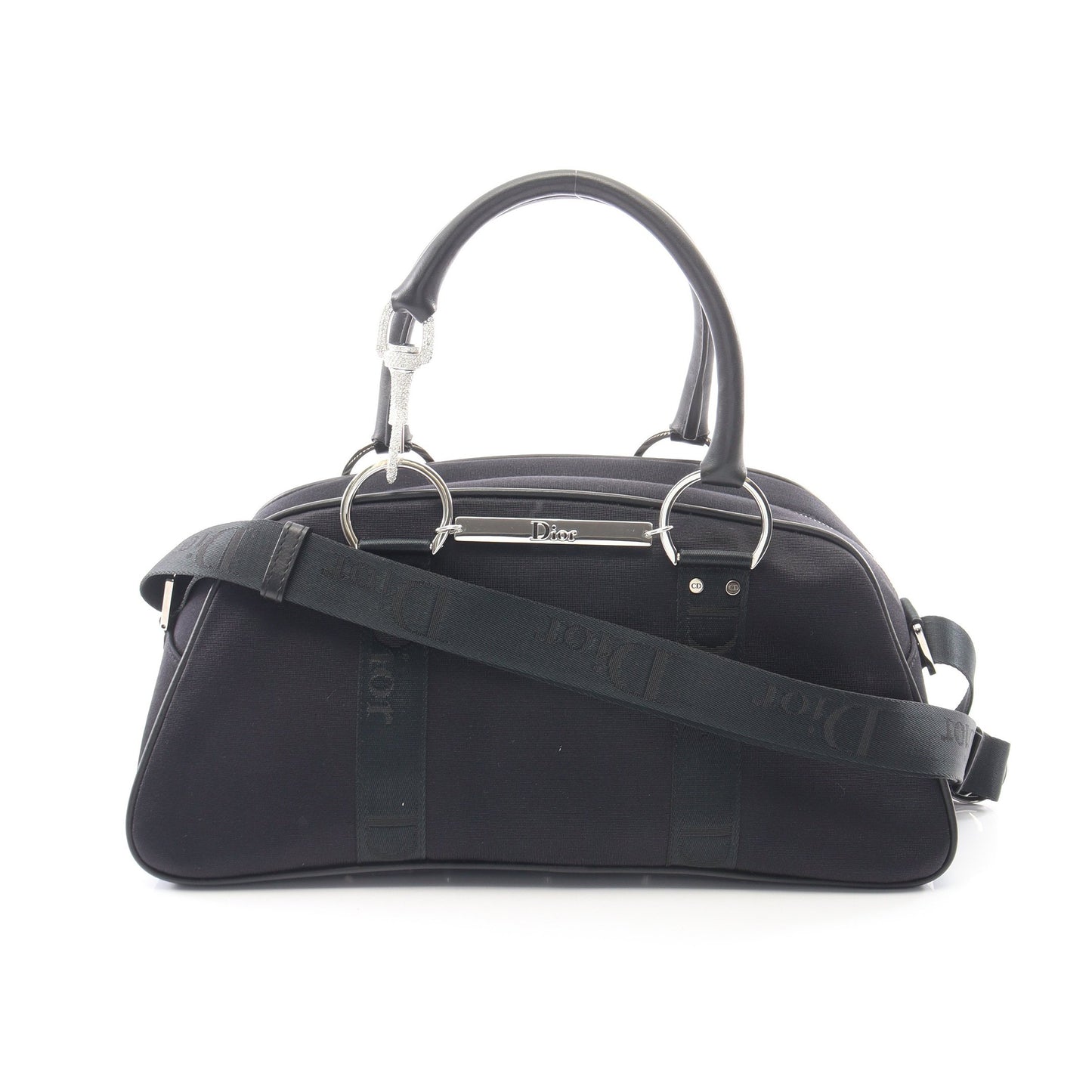 ハードコア ボーリングバッグ 2WAY ハンドバッグ ナイロンキャンバス レザー ブラック クリスチャンディオール バッグ Christian Dior
