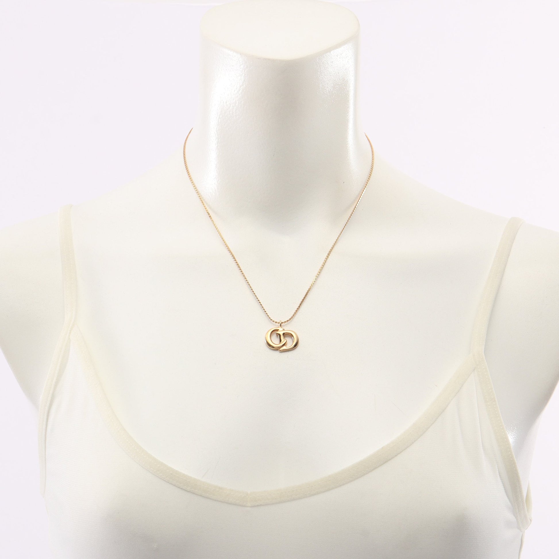 CDロゴ ネックレス GP ゴールド クリスチャンディオール アクセサリー Christian Dior