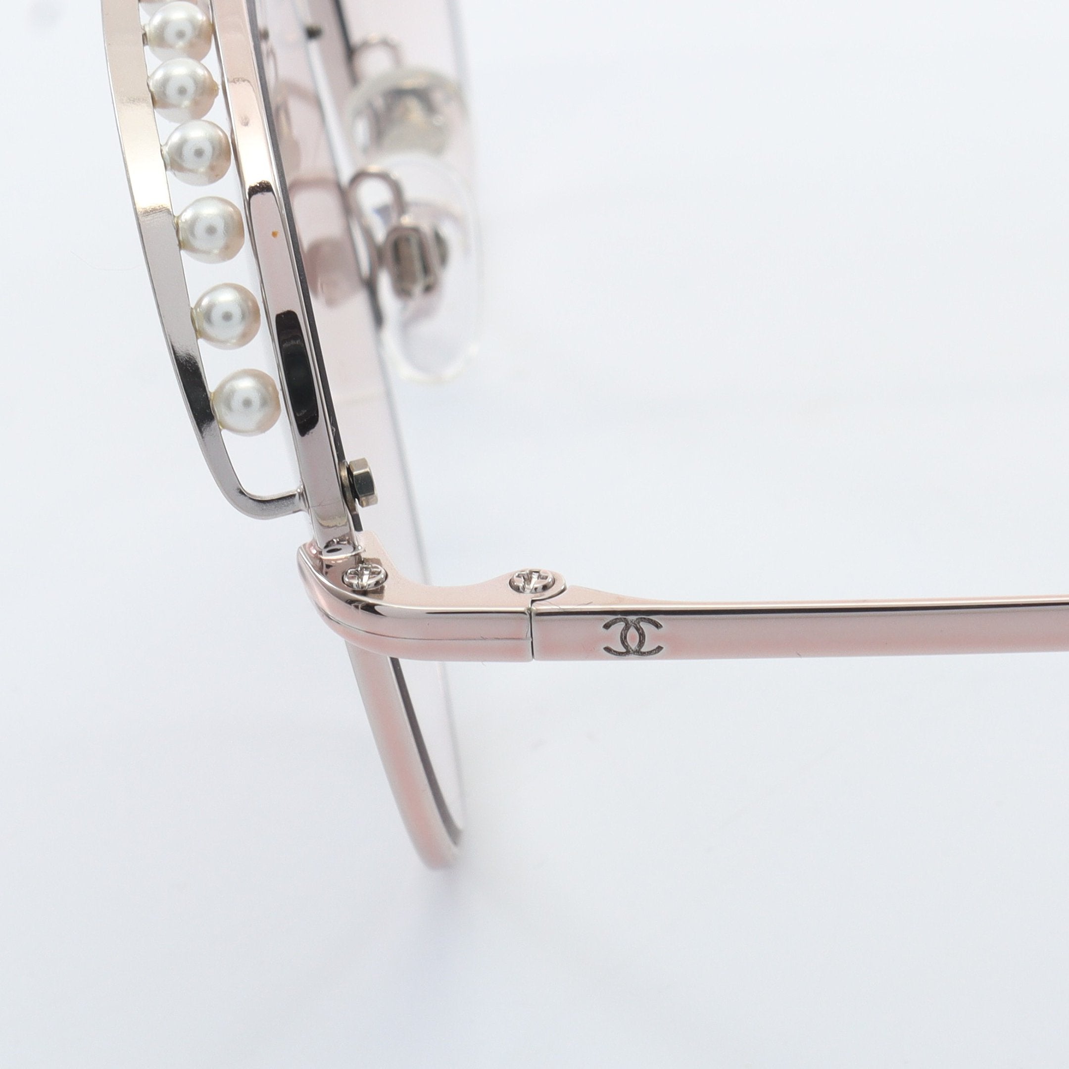 CHANEL　シャネル　パール　サングラス　ピンク サングラス GP フェイクパール ピンクゴールド シャネル – RECLO