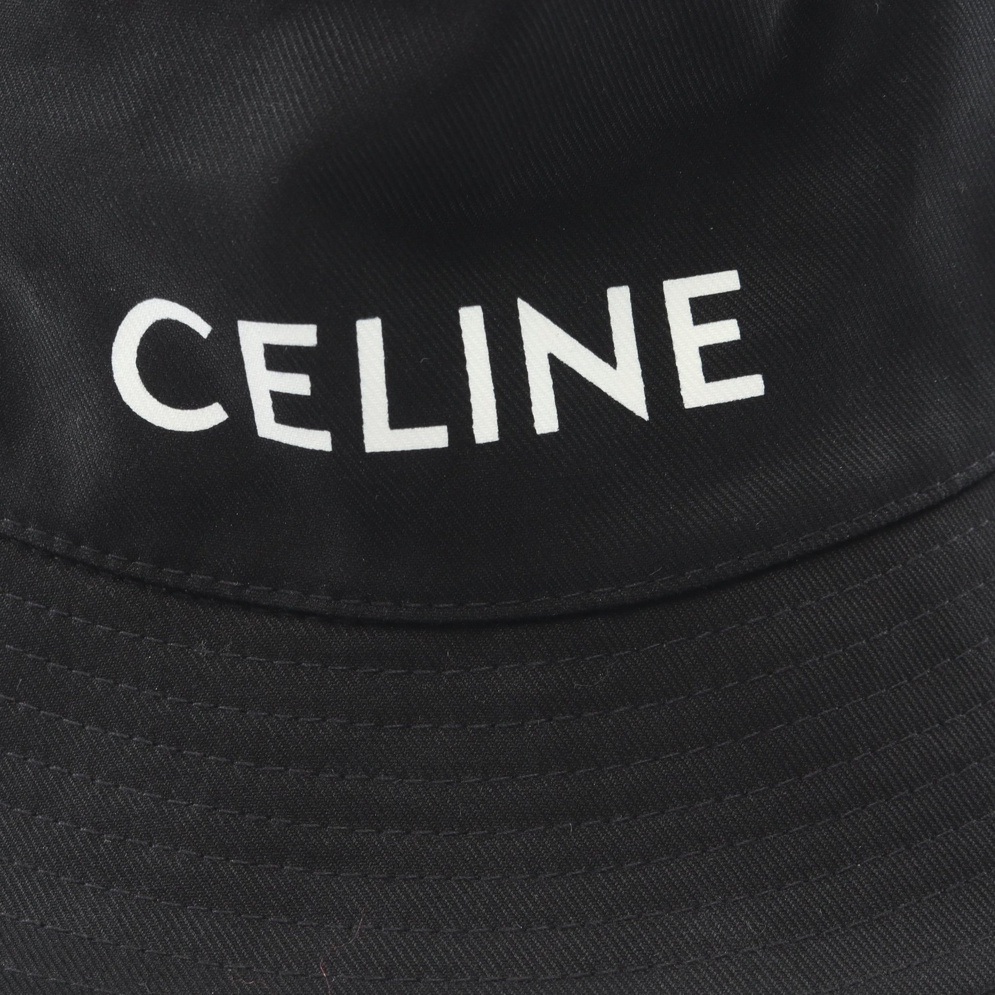 ロゴプリント バケット ハット コットン ブラック セリーヌ 財布・小物 CELINE
