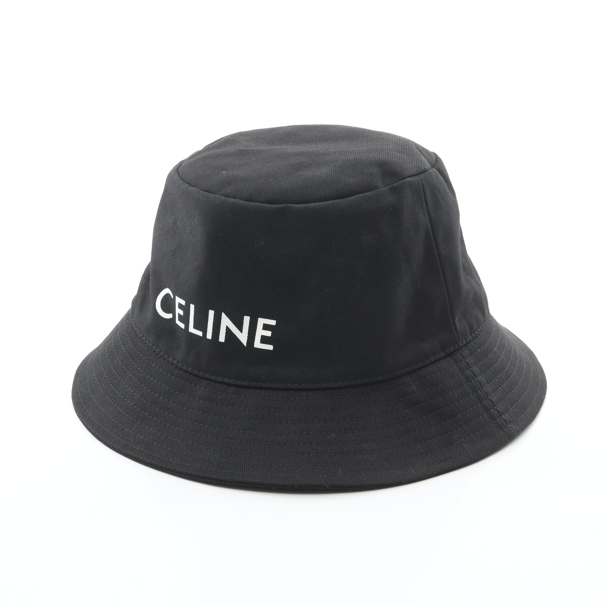 ロゴプリント バケット ハット コットン ブラック セリーヌ 財布・小物 CELINE