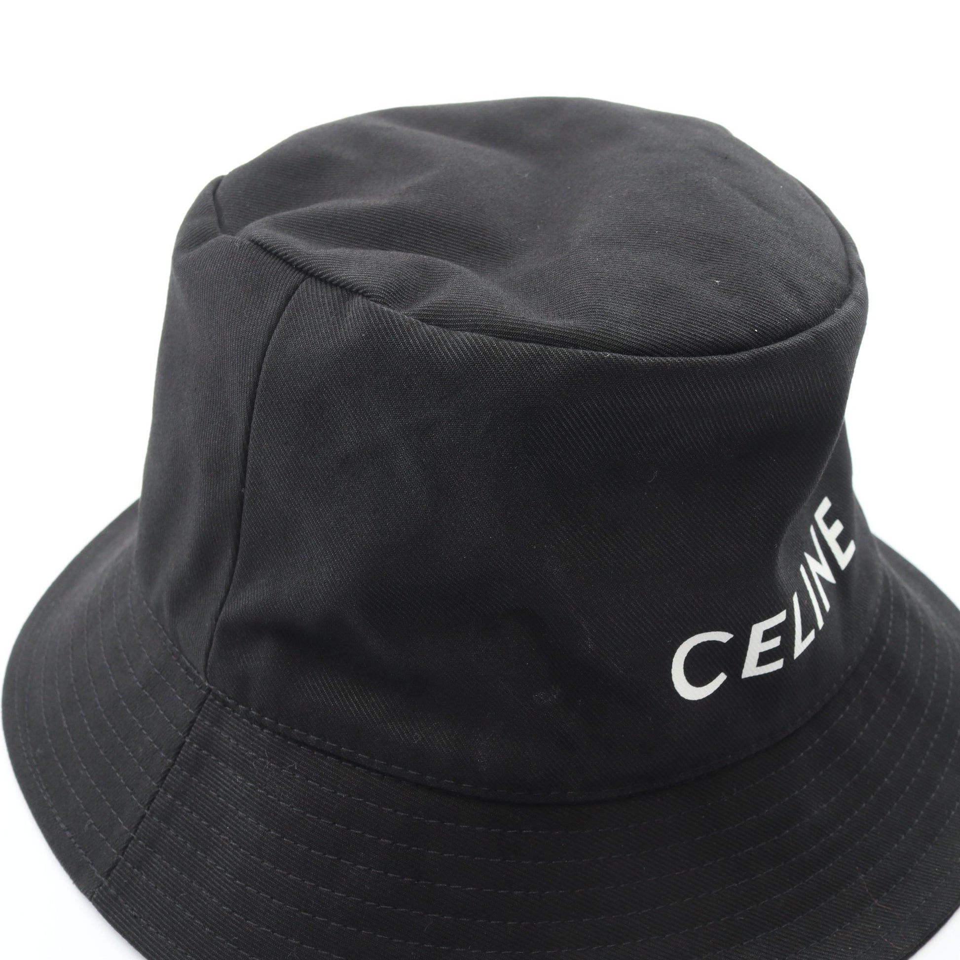 ロゴプリント バケット ハット コットン ブラック セリーヌ 財布・小物 CELINE