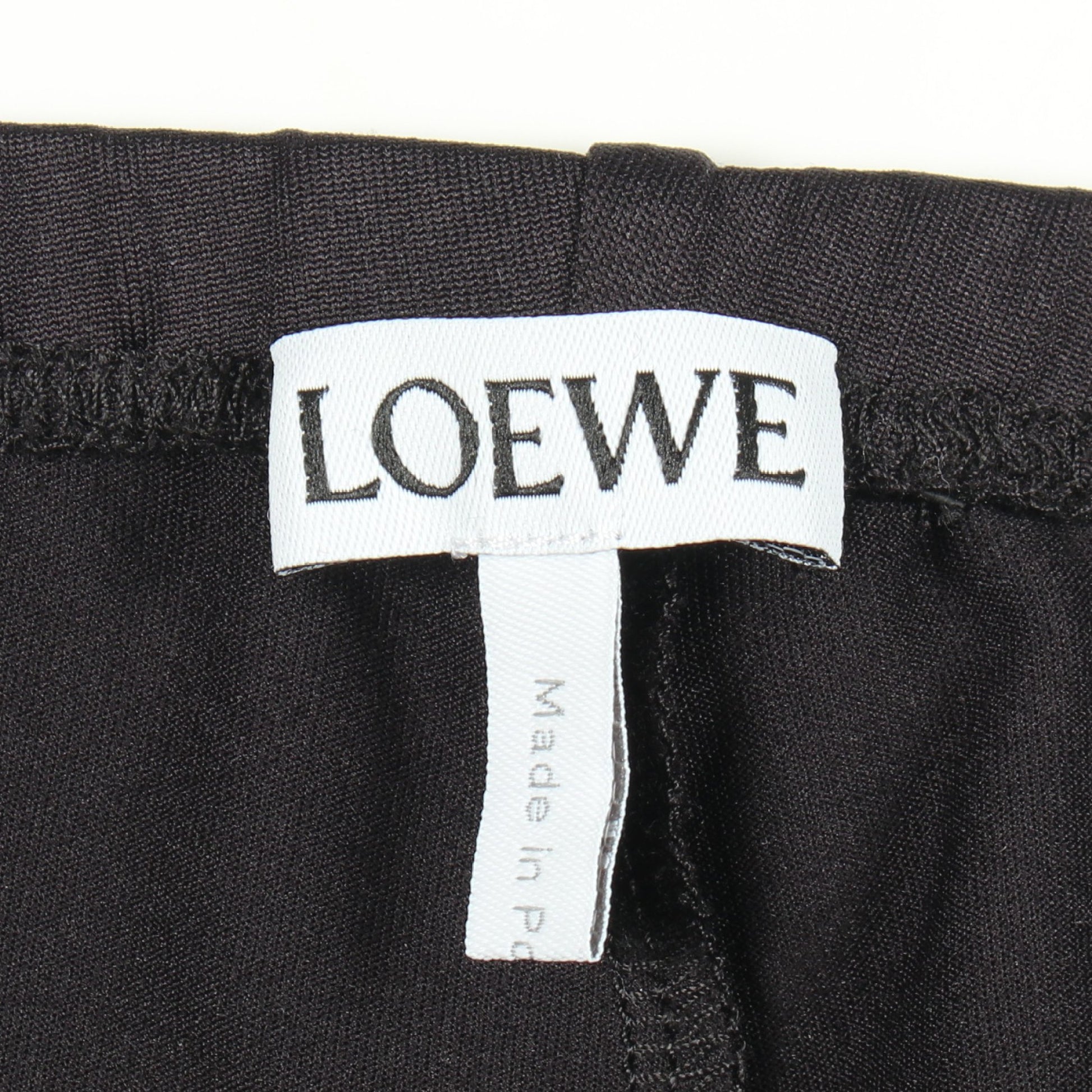 サイドロゴ レギンス パンツ ナイロン ブラック ロエベ ボトムス LOEWE