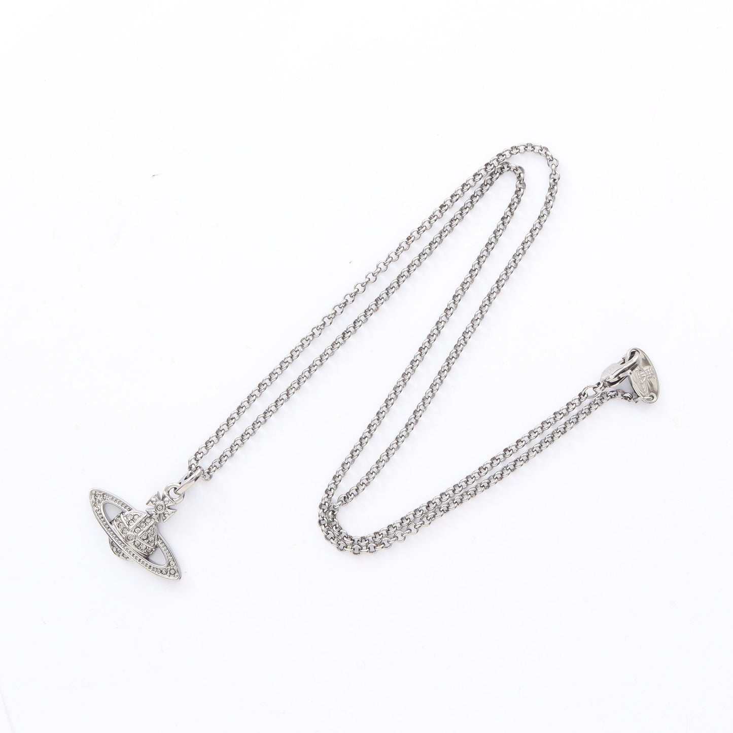 ミニ バス レリーフ オーブ ネックレス ラインストーン シルバー クリア ヴィヴィアンウエストウッド アクセサリー Vivienne Westwood