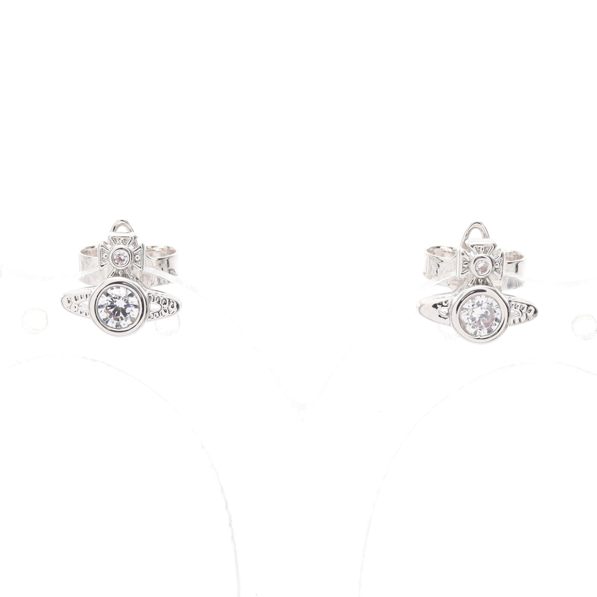 ロンドンオーブ スタッド ピアス ラインストーン シルバー クリア ヴィヴィアンウエストウッド アクセサリー Vivienne Westwood