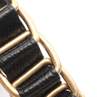 マトラッセ カメリア チェーンショルダーバッグ キャビアスキン ブラック ゴールド金具 シャネル バッグ CHANEL