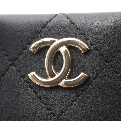 マトラッセ 2WAY ハンドバッグ レザー ブラック ゴールド金具 シャネル バッグ CHANEL