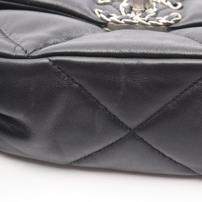 19 ディズヌフ マトラッセ コンビ金具 2WAY チェーンショルダーバッグ ラムスキン ブラック シャネル バッグ CHANEL