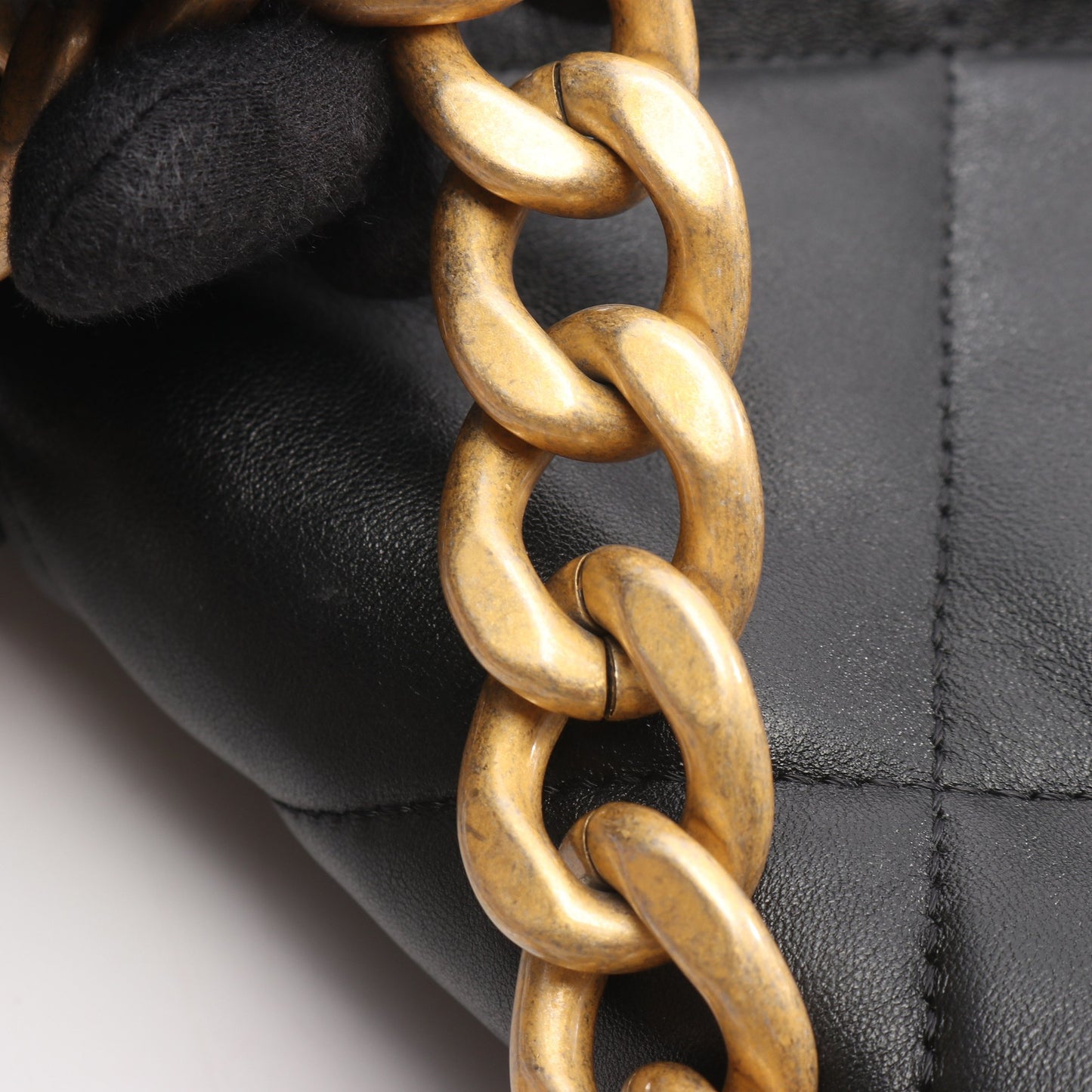 19 ディズヌフ マトラッセ コンビ金具 2WAY チェーンショルダーバッグ ラムスキン ブラック シャネル バッグ CHANEL
