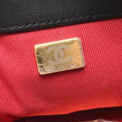 19 ディズヌフ マトラッセ コンビ金具 2WAY チェーンショルダーバッグ ラムスキン ブラック シャネル バッグ CHANEL