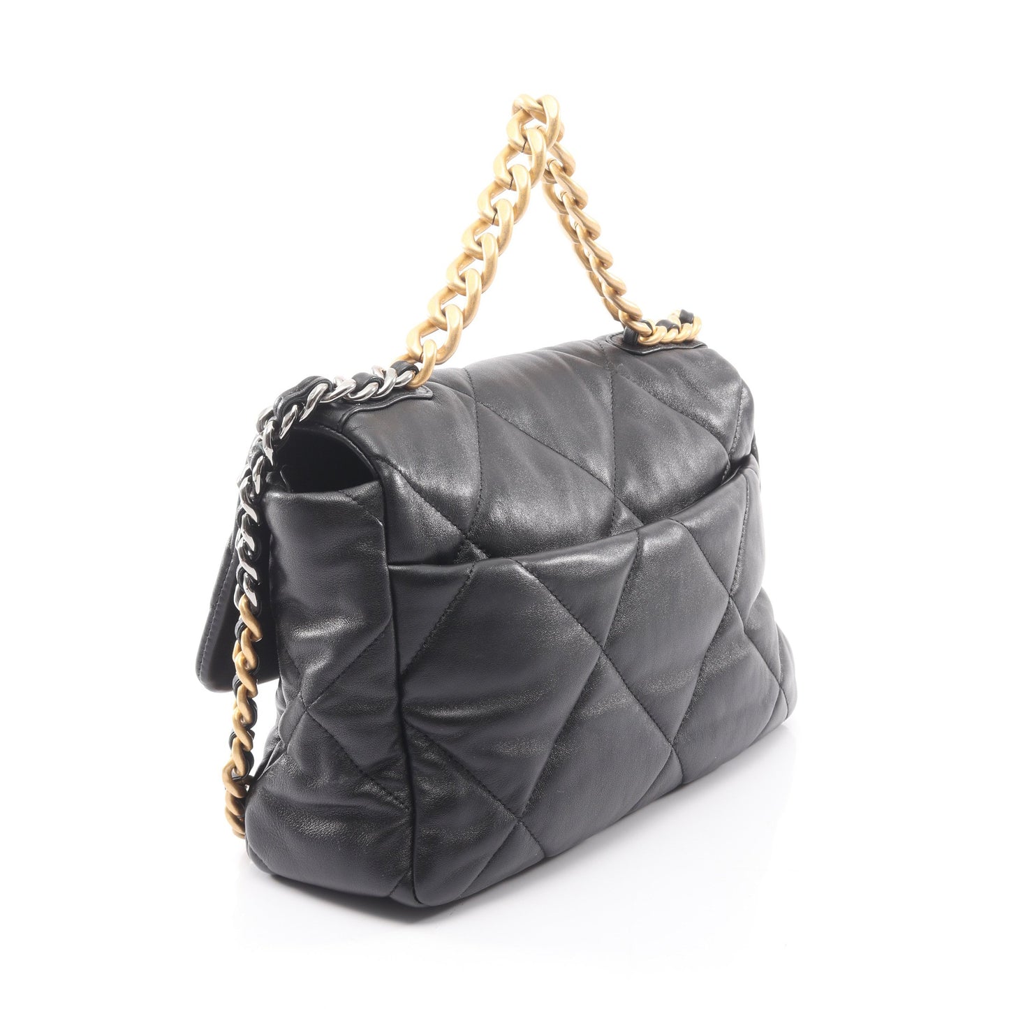 19 ディズヌフ マトラッセ コンビ金具 2WAY チェーンショルダーバッグ ラムスキン ブラック シャネル バッグ CHANEL