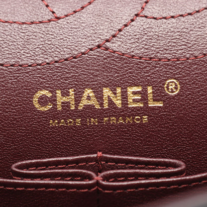 2.55 マトラッセ Wフラップ Wチェーンショルダーバッグ レザー ブラック ゴールド金具 シャネル バッグ CHANEL