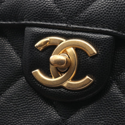 マトラッセ チェーンショルダーバッグ キャビアスキン ブラック ゴールド金具 シャネル バッグ CHANEL
