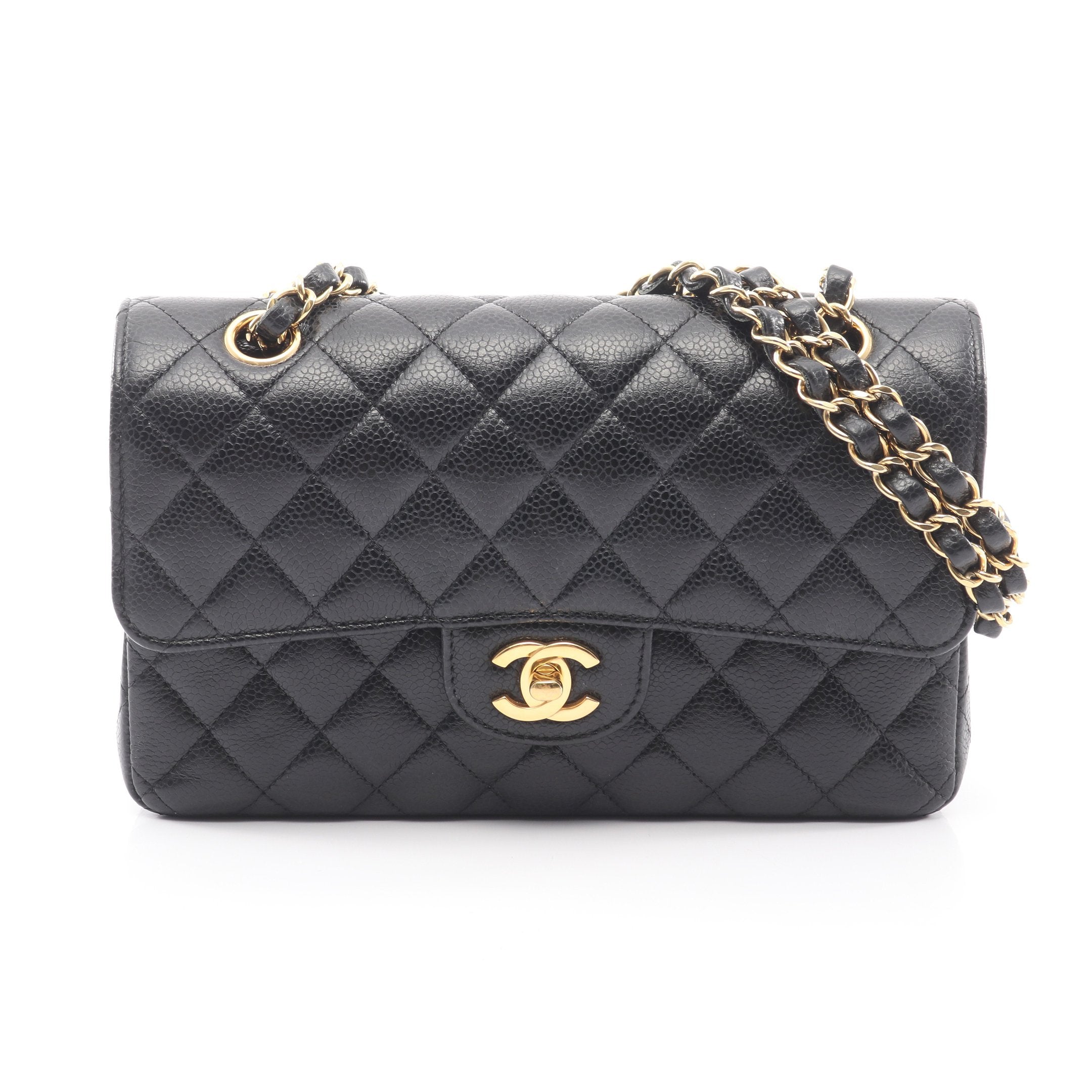 CHANEL シャネル【美品】キャビアスキン マトラッセ ショルダーバッグ マトラッセ Wフラップ Wチェーンショルダーバッグ キャビアスキン