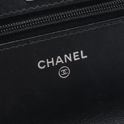 マトラッセ トップハンドル 2WAY チェーンウォレット ラムスキン ブラック シルバー金具 シャネル バッグ CHANEL