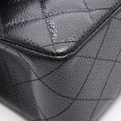 マトラッセ Wフラップ Wチェーンショルダーバッグ キャビアスキン ブラック ゴールド金具 シャネル バッグ CHANEL