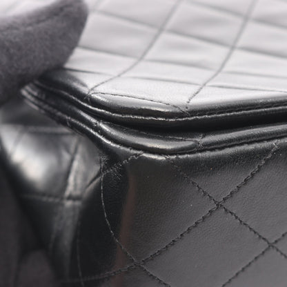 マトラッセ フルフラップ チェーンショルダーバッグ ラムスキン ブラック ゴールド金具 シャネル バッグ CHANEL