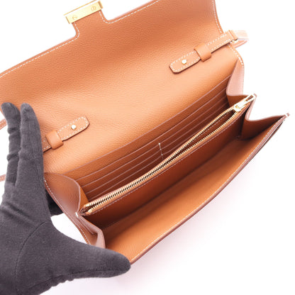コンスタンス ロング トゥーゴー ゴールド ショルダーウォレット エバーカラー ブラウン ゴールド金具 K刻印 エルメス バッグ HERMES