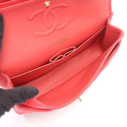 マトラッセ Wフラップ Wチェーンショルダーバッグ ラムスキン ピンク ゴールド金具 シャネル バッグ CHANEL