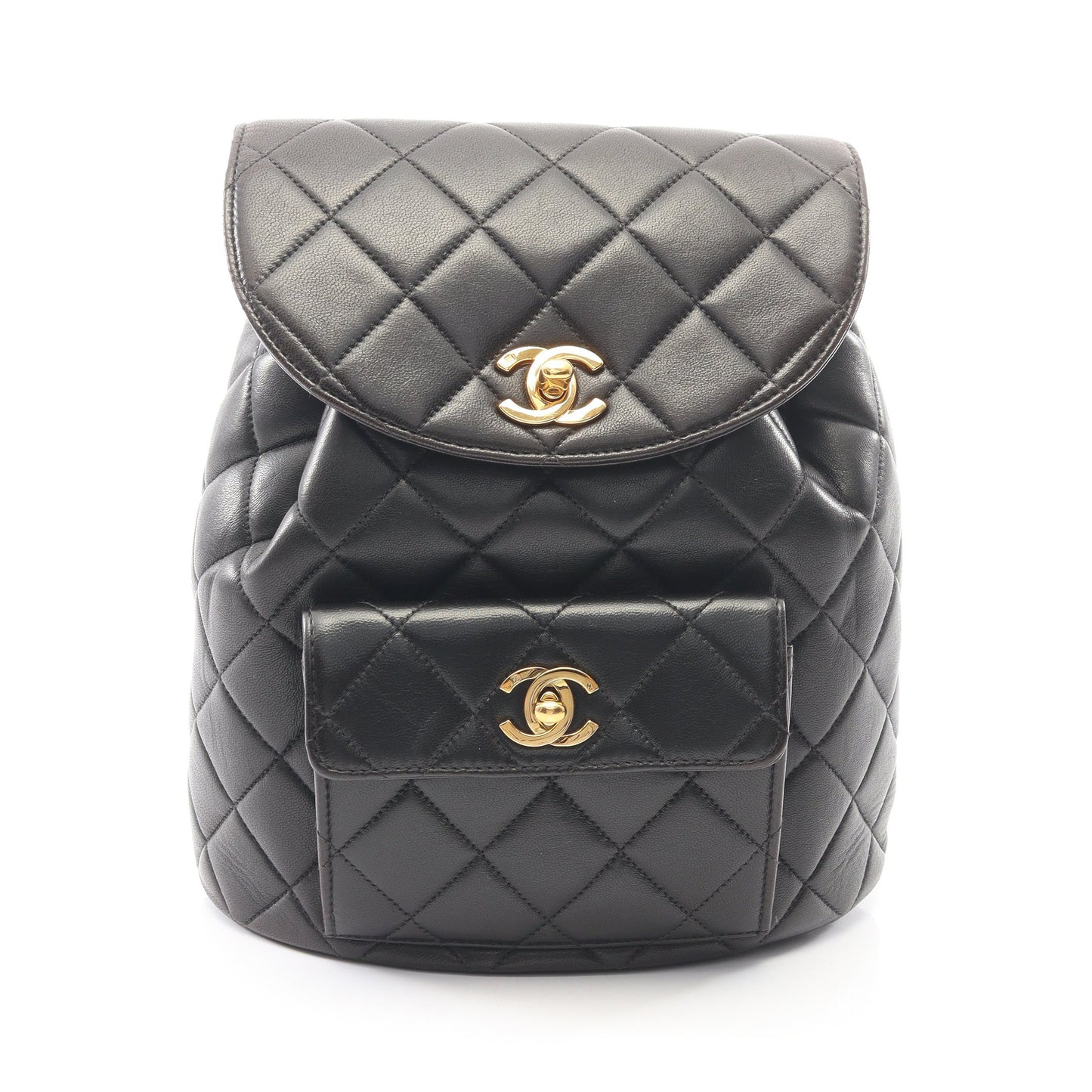 マトラッセ バックパック リュックサック ラムスキン ブラック ゴールド金具 シャネル バッグ CHANEL