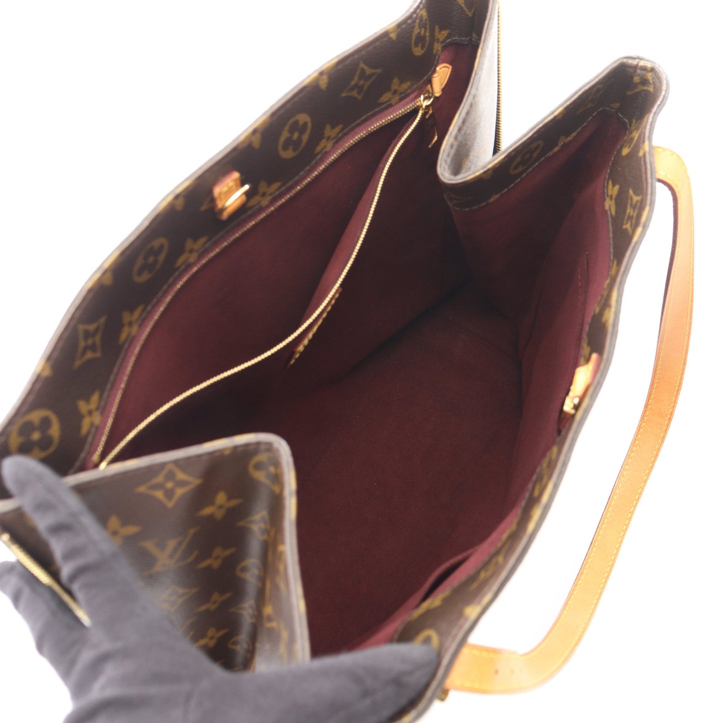 ヴォルテール モノグラム ショルダーバッグ トートバッグ PVC レザー ブラウン ルイヴィトン バッグ LOUIS VUITTON