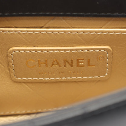 マトラッセ コンビ金具 Wチェーンショルダーバッグ ラムスキン ブラック シャネル バッグ CHANEL