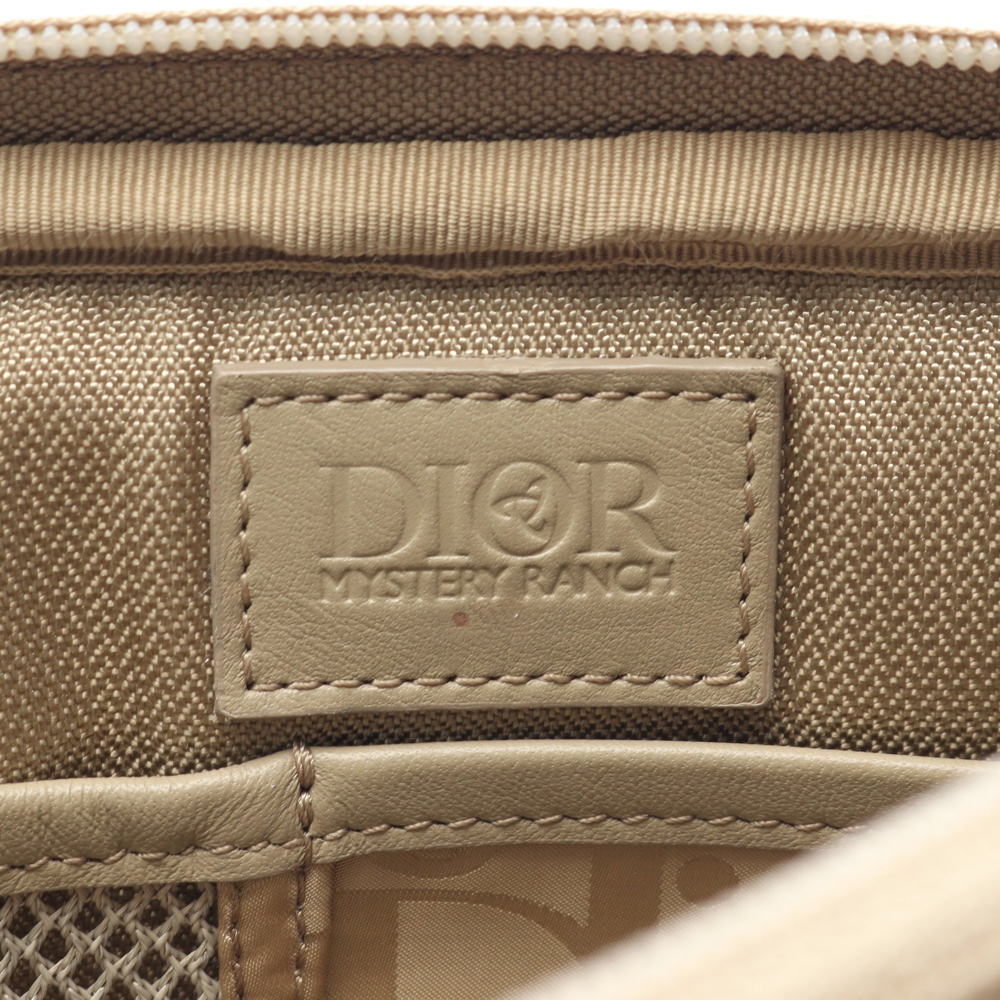 DIOR × MYSTERY RANCH サドルバッグ ボディバッグ ナイロン レザー ベージュ クリスチャンディオール バッグ Christian Dior