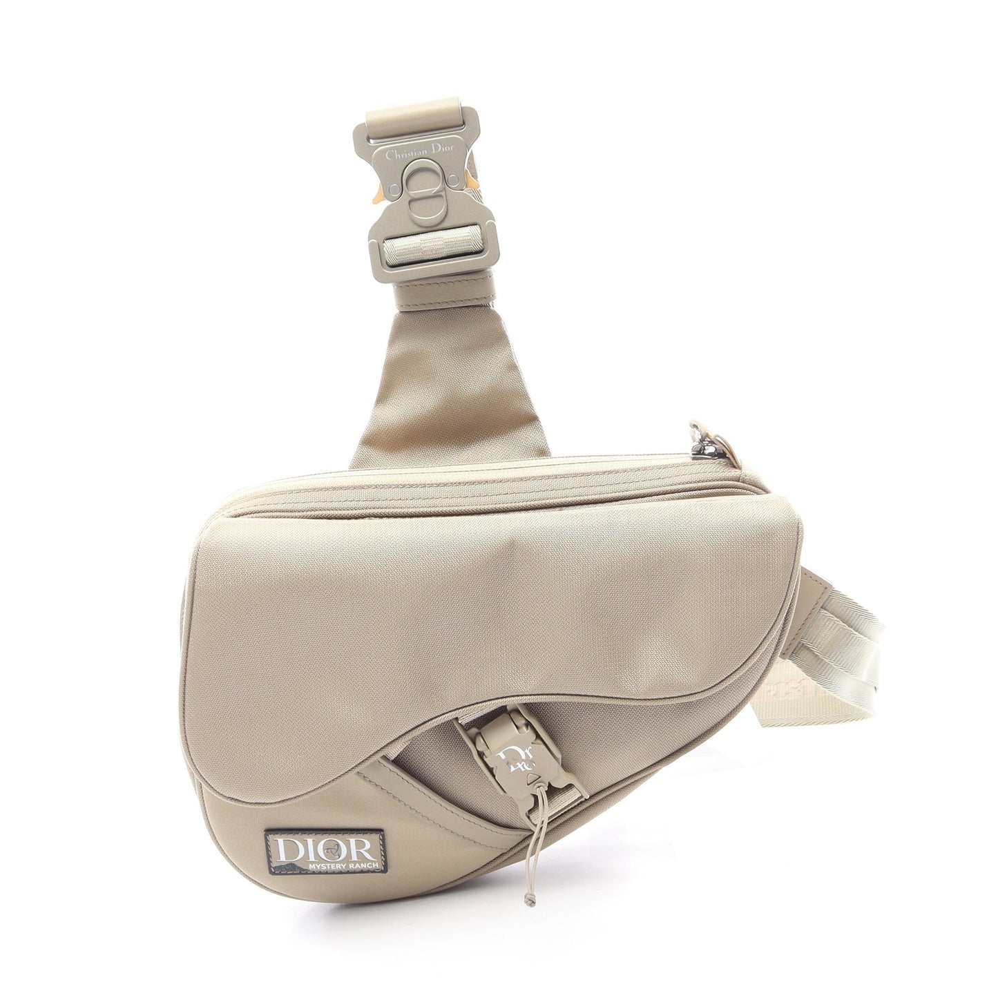 DIOR × MYSTERY RANCH サドルバッグ ボディバッグ ナイロン レザー ベージュ クリスチャンディオール バッグ Christian Dior